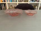 Art Deco persglas roze iriserend fruitschaal & bonbonschaal, Antiek en Kunst, Ophalen of Verzenden
