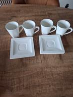 4 nieuwe koffiemokken met bijpassend schoteltje. Nieuw!, Huis en Inrichting, Keuken | Servies, Ophalen of Verzenden, Zo goed als nieuw