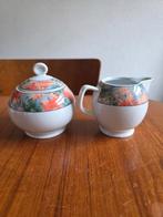 Vintage Roomstel - Suikerpot en Melkkan, Gebruikt, Overige typen, Ophalen of Verzenden, Overige stijlen