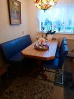 Massief eiken eettafel 6 personen, Huis en Inrichting, Tafels | Eettafels, Ophalen, 50 tot 100 cm, Zo goed als nieuw, 150 tot 200 cm