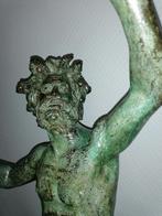 80 cm zwaar bronze beeld faun van pompeii 19e eeuw, Antiek en Kunst, Kunst | Beelden en Houtsnijwerken, Ophalen of Verzenden
