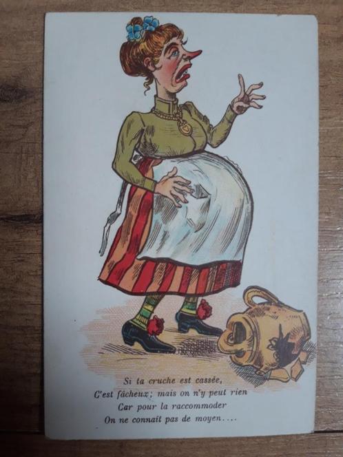 Franse kaarten  - oud frans spreekwoord - 1900, Verzamelen, Ansichtkaarten | Themakaarten, Ongelopen, Voor 1920, Overige thema's