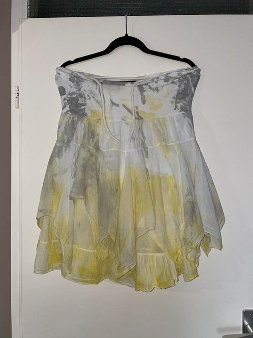 boho ibiza gele tie dye stretch rok skirt mt 40, Kleding | Dames, Rokken, Zo goed als nieuw, Maat 38/40 (M), Wit, Knielengte, Ophalen of Verzenden