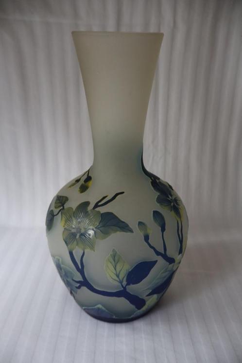 Vintage Art Nouveau Galle stijl cameo glas vaas, Antiek en Kunst, Antiek | Glas en Kristal, Ophalen of Verzenden