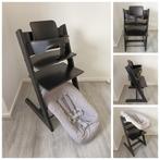NIEUWSTAAT!Stokke Tripp Trapp zwart+babyset,2standen newborn, Kinderen en Baby's, Ophalen of Verzenden, Zo goed als nieuw, Stokke Tripp Trapp