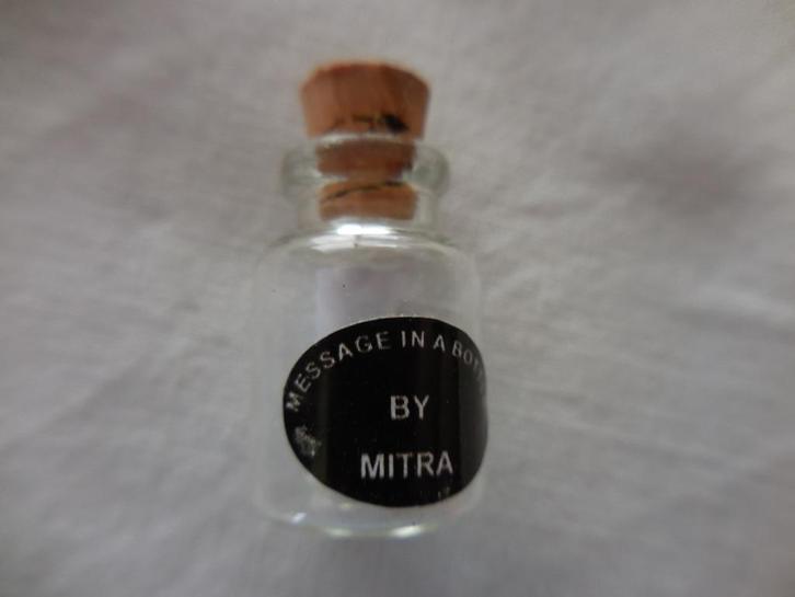Mitra Message in a Bottle, Verzamelen, Glas en Borrelglaasjes, Zo goed als nieuw, Overige typen, Ophalen