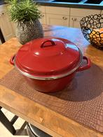 BK emaille Braadpan 26 cm rode, Kookpan of Snelkookpan, Overige materialen, Gebruikt, Inductieplaat