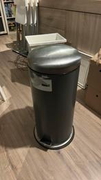 Ikea mjösa prullenbak grijs 30l, Huis en Inrichting, Woonaccessoires | Prullenbakken, Ophalen, Met pedaal, 50 tot 75 cm, Rvs