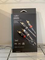 Nedis Stereo RCA kabel 2 meter - Gold 24 karaat - Nieuw, Ophalen of Verzenden, Nieuw, 2 tot 5 meter, Interlink-kabel