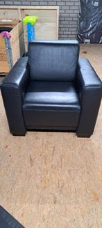 LEREN FAUTEUIL, Ophalen, Gebruikt, 75 tot 100 cm, Modern