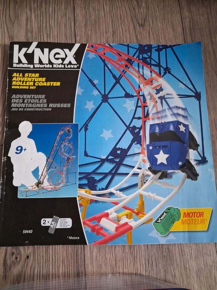 K'nex All Star Adventure Roller Coaster bouw set., Kinderen en Baby's, Speelgoed | Bouwstenen, Zo goed als nieuw, K'nex, Ophalen of Verzenden