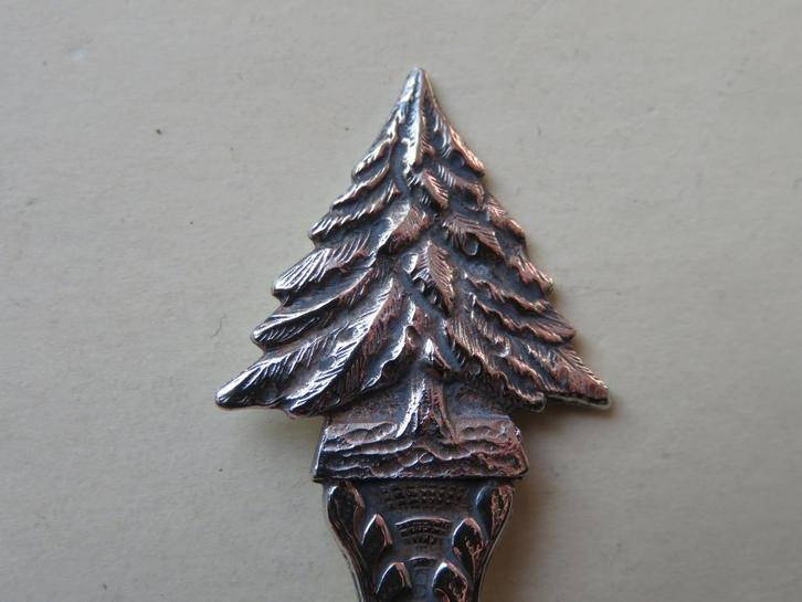 Verzilverd lepeltje Den / Spar / Kerstboom, Antiek en Kunst, Antiek | Bestek, Verzenden