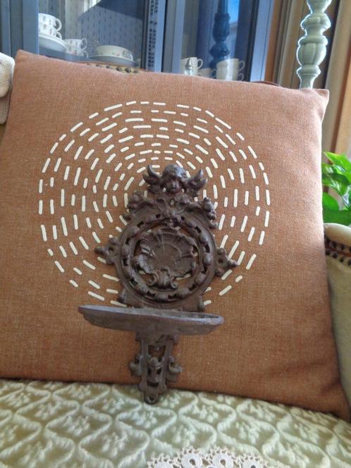 Brocante Gietijzeren Wandhanger Engel  ** Mimosa **, Tuin en Terras, Tuinwanddecoratie, Ophalen of Verzenden
