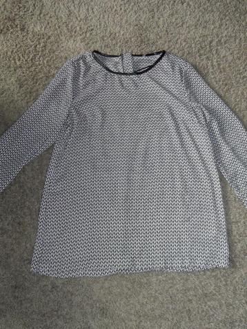 Zwart-wit gemêleerd damesshirt (HEMA, maat M) beschikbaar voor biedingen