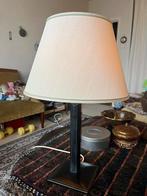 Leren vintage tafel lamp, Minder dan 50 cm, Ophalen of Verzenden, Zo goed als nieuw