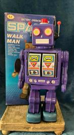 Battery operated blikken space walkman robot in doos, Verzamelen, Ophalen of Verzenden, Nieuw