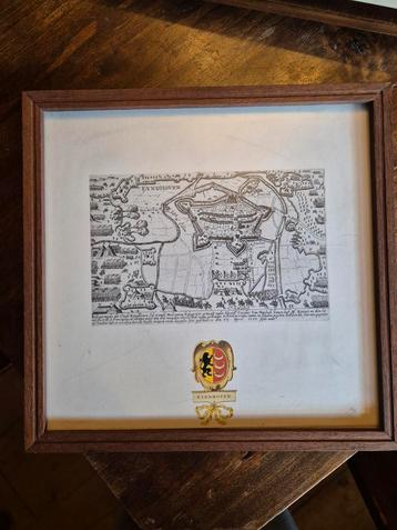 Oude kaart van Eindhoven - Gravure Hogenberg beschikbaar voor biedingen