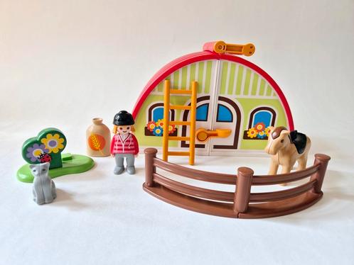 Playmobil 1.2.3 Mijn meeneem manege - 70180, Kinderen en Baby's, Speelgoed | Playmobil, Gebruikt, Complete set, Ophalen of Verzenden