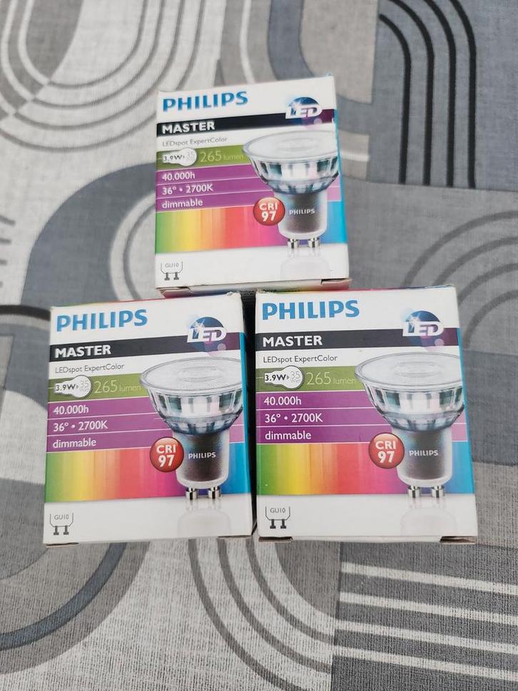 Philips Master LEDspot ExpertColor GU10, Huis en Inrichting, Lampen | Losse lampen, Nieuw, Led-lamp, Minder dan 30 watt, Bipin of Steekvoet