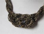 Vintage ketting, een vlecht van kleine kraaltjes, Sieraden, Tassen en Uiterlijk, Kettingen, Ophalen of Verzenden, Nieuw, Overige materialen