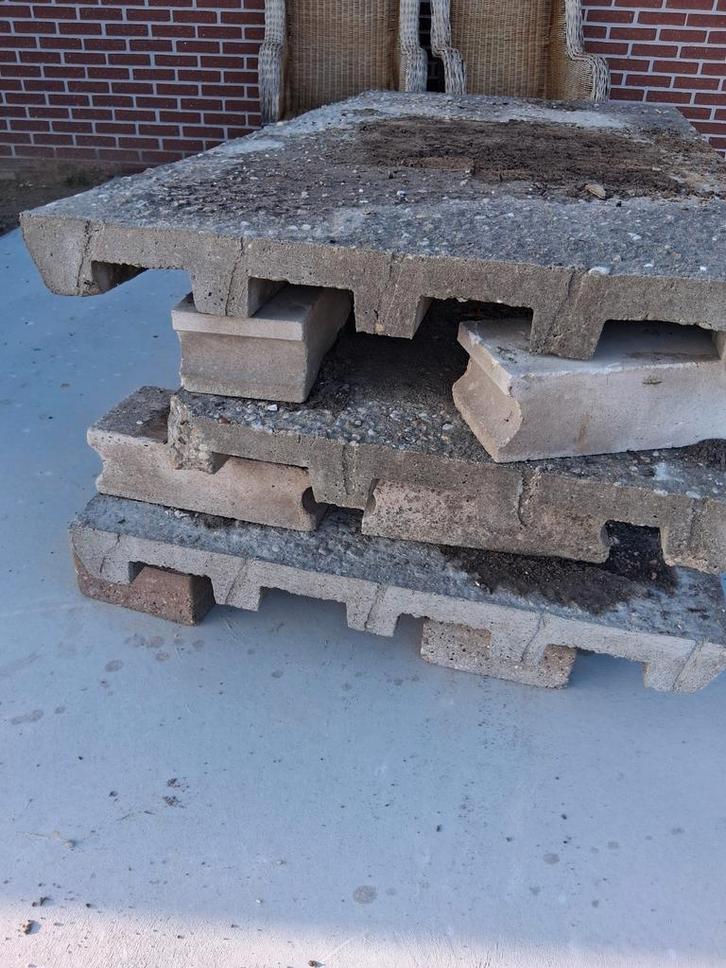 Betonplaten, Doe-het-zelf en Verbouw, Platen en Panelen, Gebruikt, Overige materialen, 50 tot 100 mm, Ophalen of Verzenden