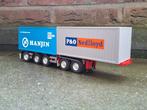 Conrad containerchassis + containers 1, Hobby en Vrije tijd, Modelauto's | 1:50, Ophalen of Verzenden, Zo goed als nieuw, Hijskraan, Tractor of Landbouw