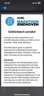 Kaartje halve marathon Eindhoven, Eén persoon, Oktober