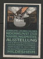 Duitsland cinderella 1913 expo kookkunst Hildesheim, Ophalen of Verzenden, Duitse Keizerrijk, Postfris