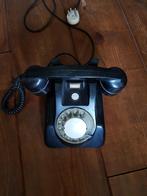 Vintage zwarte telefoon van PTT, Ophalen of Verzenden