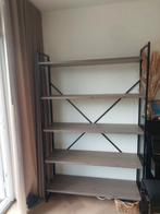 Stalen/houten boekenkast, zie de omschrijving, Huis en Inrichting, Kasten | Boekenkasten, Ophalen, Met plank(en), Gebruikt, 100 tot 150 cm