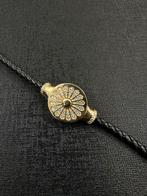 14k Gouden Rolleman Armband met zirkonia, Ophalen of Verzenden, Zo goed als nieuw, Goud, Met strass