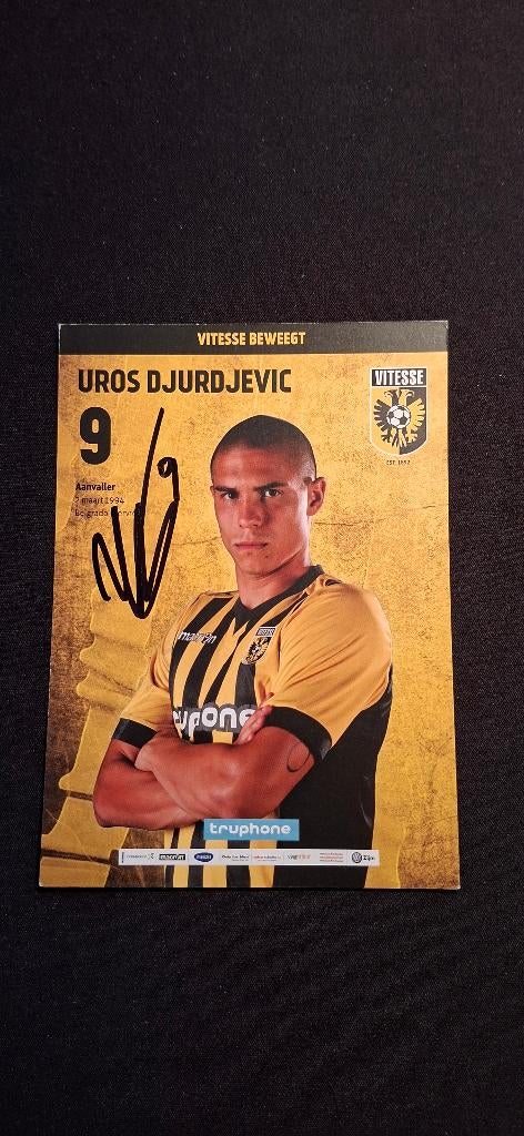 Spelerskaart met handtekening; Uros Djurdjevic # Vitesse, Verzenden, Nieuw, Vitesse, Spelerskaart