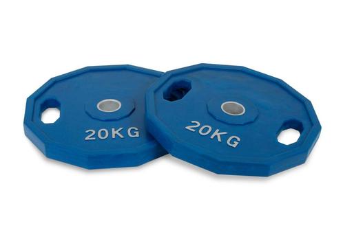 20 kg Rubber Olympische Schijvenset / 50 mm, Sport en Fitness, Fitnessmaterialen, Zo goed als nieuw, Halterschijven, Ophalen