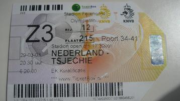 Kaartje Nederland - Tsjechië 2003 EK kwalificatie beschikbaar voor biedingen