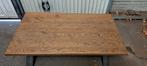 Salontafel Eikenhout met Stalen X-Poot, Ophalen, 100 tot 150 cm, Eikenhout, 50 tot 100 cm