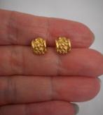 18 karaat gouden massieve modernist oorknoppen nr.005, Sieraden, Tassen en Uiterlijk, Antieke sieraden, Verzenden, Goud, Oorbellen