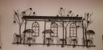 Wanddecoratie Metaal - Frans Terras - 120 x 55 cm., Huis en Inrichting, Ophalen, Zo goed als nieuw