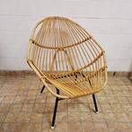 Jaren 50 / Jaren 60 Rotan Stoel, Huis en Inrichting, Stoelen, Ophalen, Gebruikt, -, Vintage