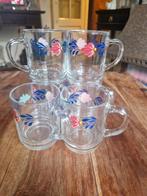 Boerenbont 6 theeglazen, Huis en Inrichting, Overige typen, Ophalen of Verzenden, Zo goed als nieuw, Aardewerk