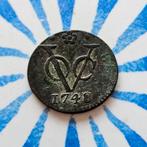 Mooie zeldzame oude munt VOC duit Holland overslag 1748, Ophalen of Verzenden, Vóór koninkrijk, Overige waardes, Losse munt