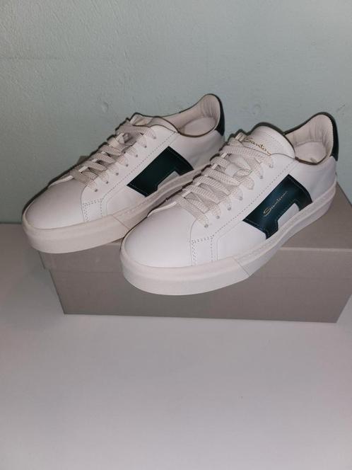 Santoni sneakers wit groen mt 5.5, Kleding | Heren, Schoenen, Nieuw, Sneakers of Gympen, Wit, Ophalen of Verzenden