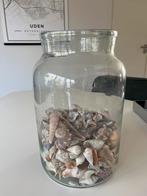Glazen pot met schelpen H34 B21, Ophalen, Zo goed als nieuw