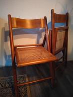 2x Vintage Rotan klapstoel, Antiek en Kunst, Ophalen
