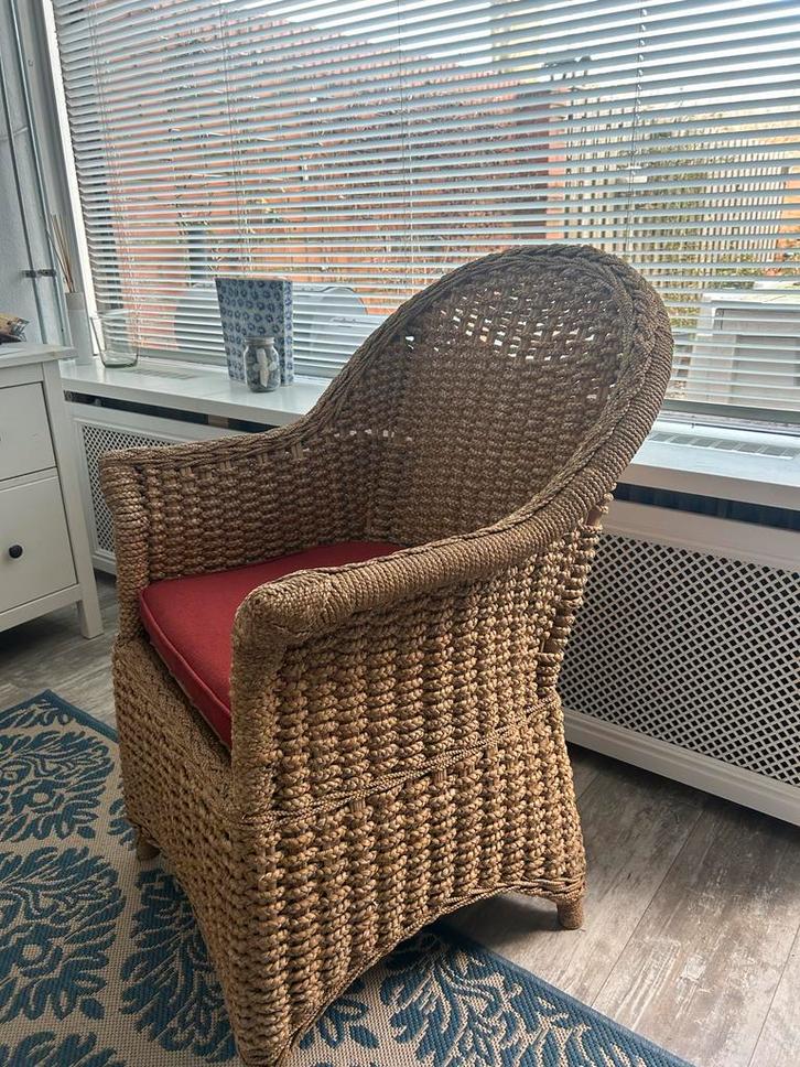 - Stijlvolle stoel, Huis en Inrichting, Fauteuils, Gebruikt, Riet of Rotan, 50 tot 75 cm, 75 tot 100 cm, Ophalen