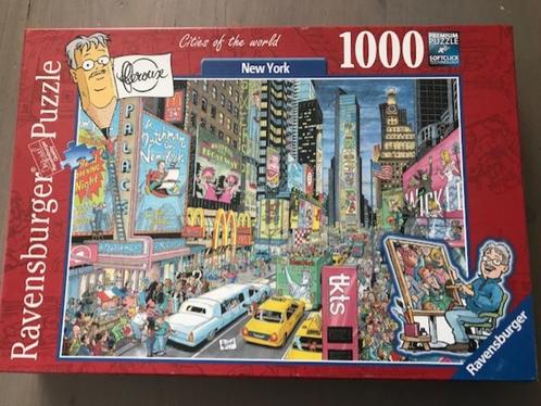 Ravensburger puzzel 1000 st. -New York - Cities of the world, Hobby en Vrije tijd, Denksport en Puzzels, Gebruikt, Legpuzzel, 500 t/m 1500 stukjes