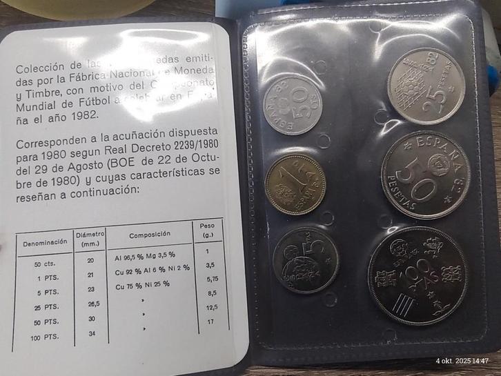 2 sets Spaanse Munten Collectie 1982, Postzegels en Munten, Munten en Bankbiljetten | Verzamelingen, Munten, Buitenland, Ophalen of Verzenden