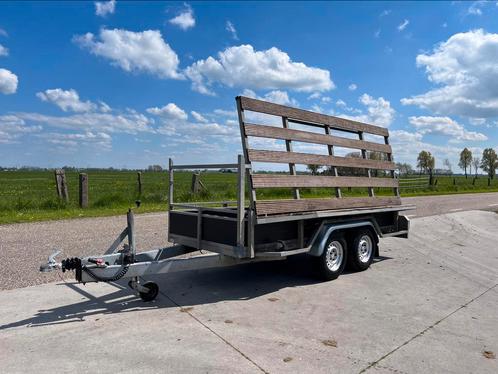 Tandemasser tandemas aanhanger met glasbok glasresteel, Auto diversen, Aanhangers en Bagagewagens, Gebruikt, Ophalen