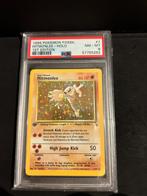 7/62 hitmonlee 1e psa 8 € 80,00 holo, Hobby en Vrije tijd, Verzamelkaartspellen | Pokémon, Ophalen of Verzenden, Zo goed als nieuw