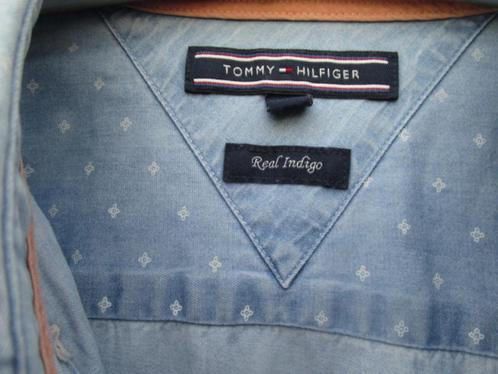 Vlot Tommy Hilfiger jeans indigo overhemd maat M, Kleding | Heren, Overhemden, Zo goed als nieuw, Halswijdte 39/40 (M), Blauw