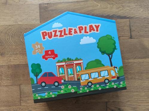 Puzzle & Play autoweg, Kinderen en Baby's, Speelgoed | Kinderpuzzels, Gebruikt, 2 tot 4 jaar, 10 tot 50 stukjes, Ophalen